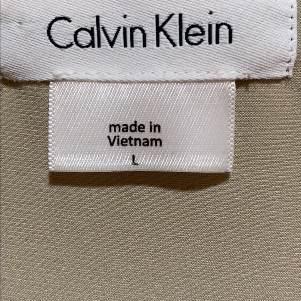COPY - CALVIN KLEIN TOP/TANK TAN POLY SZ L COWL NECKLINE - Picture 3 of 6